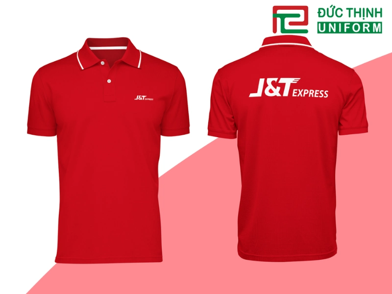Áo polo đồng phục nhân viên giao hàng J&T Express