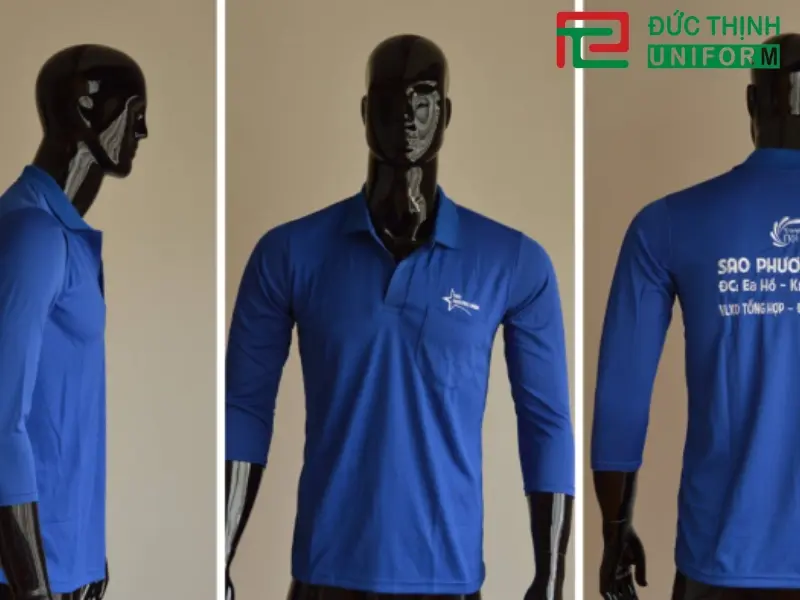 may áo thun đồng phục polo tay dài